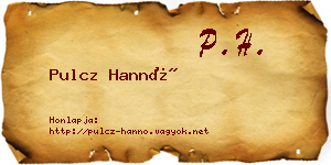 Pulcz Hannó névjegykártya